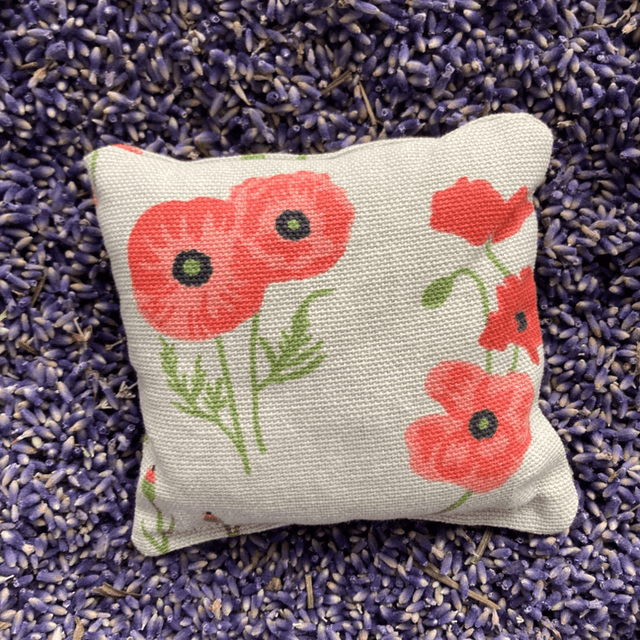 Lavender square: poppies